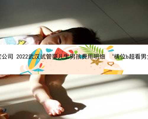 武汉代孕生宝宝公司 2022武汉试管婴儿生男孩费用明细 ‘横位b超看男女准确率